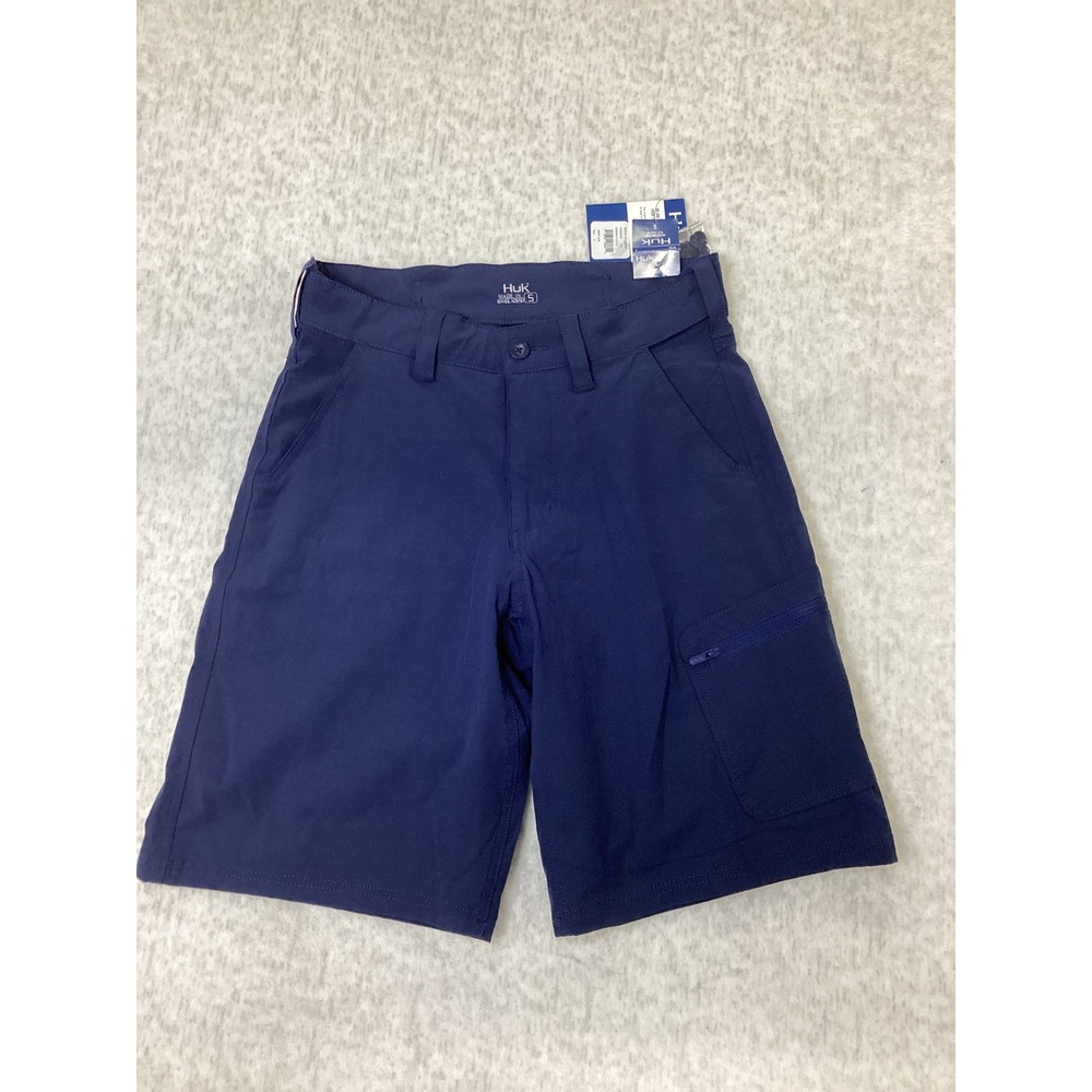 Huk NXTLVL 10.5 Mens Fishing Shorts Navy Blue Size Small H2000171-413 NWT